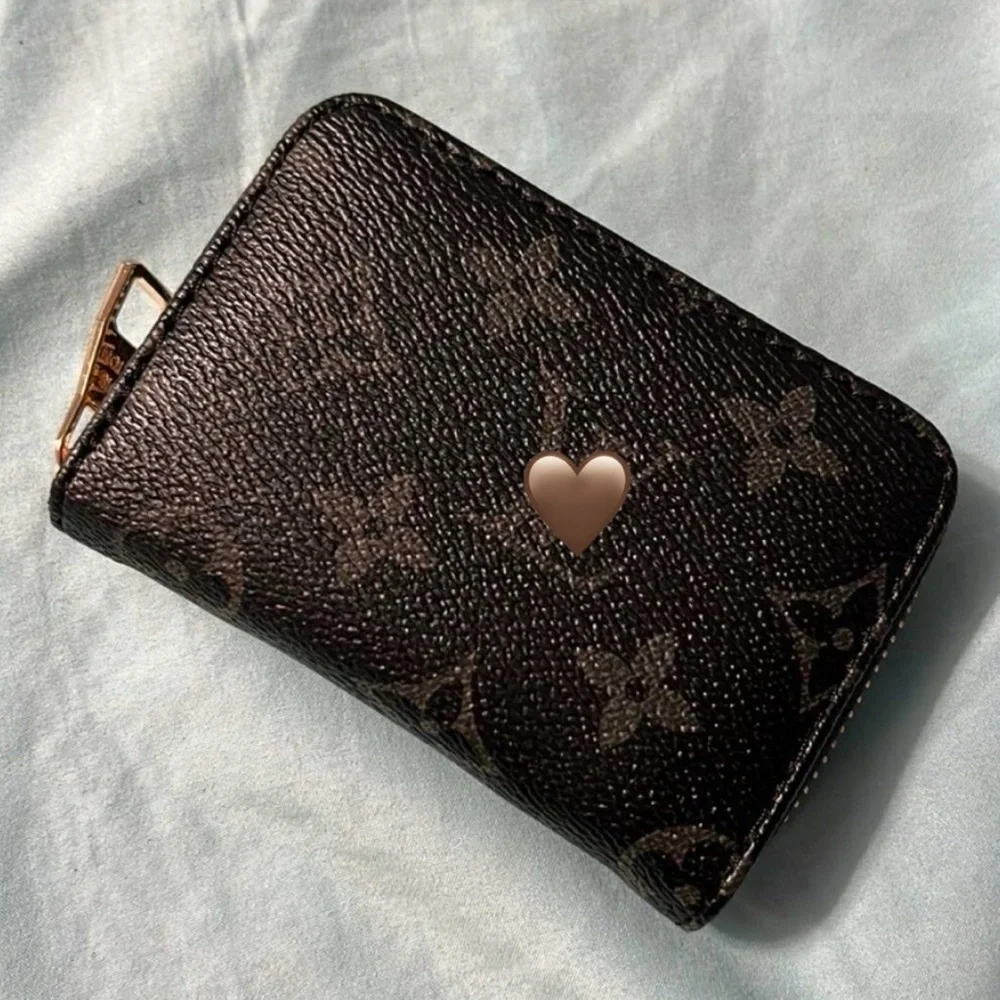 Black Designer Monogram Wallet - Picture 2 of 6